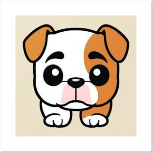 cute baby bulldog Posters and Art